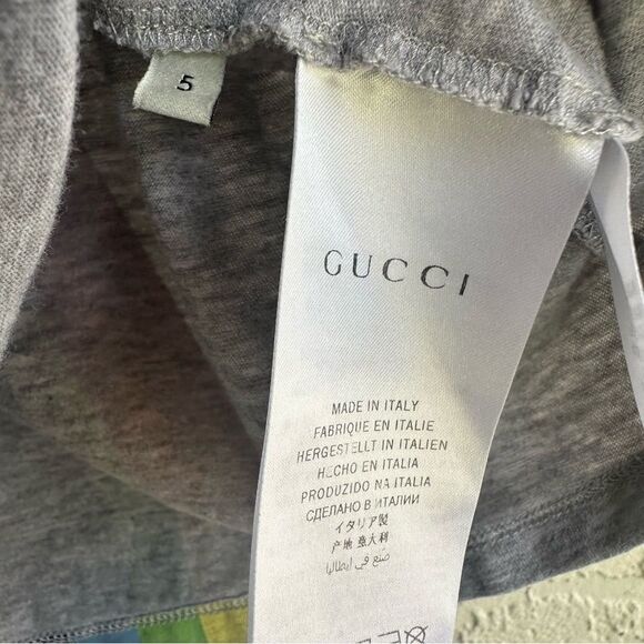 GUCCI T Shirt Kids 4 Graphic UFO Rainbow Designer - Picture 6 of 7